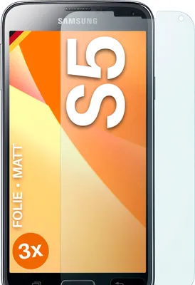 Produktbild von moex® 3x Schutzfolie kompatibel mit Samsung Galaxy S5 - Displayschutzfolie Anti Reflex Folie, Matt