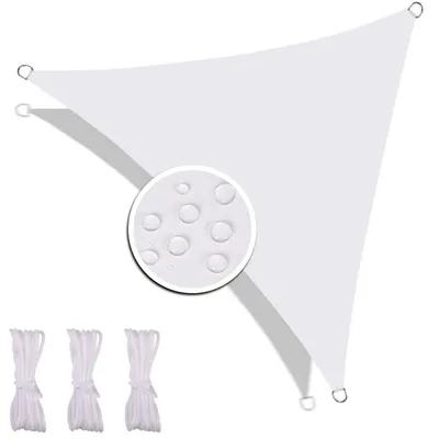 Immagine prodotto di Tenda da sole triangolare, 4x4x4 metri, impermeabile, bianca