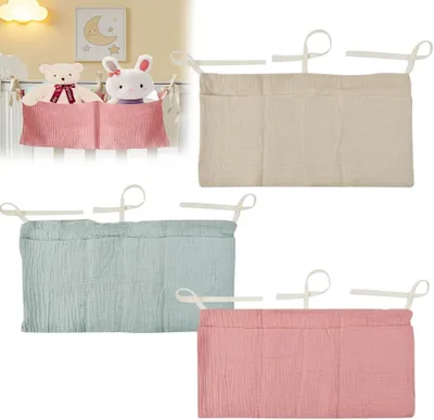 Produktbild von Bettorganizer 1 Stück, Hängeorganizer, für Kinderzimmer, grau
