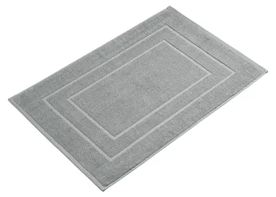 Produktbild von Badematte | 60 x 90 cm extra groß | 100 % Baumwolle | Duschmatte, Badematte | Farbe: Grau