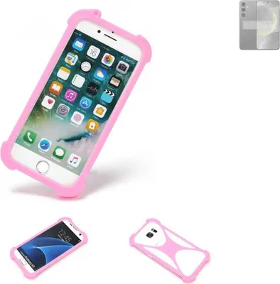Produktbild von K-S-Trade Handy Hülle kompatibel mit Samsung Galaxy S24 Exynos Schutz Hülle Bumper Silikon Schutz Hülle Cover Case Silikoncase Silikonbumper TPU