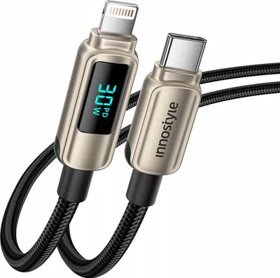 Produktbild von Innostyle Usb-C Lightning Display Kabel für Iphone 12 13 14 30W 1M