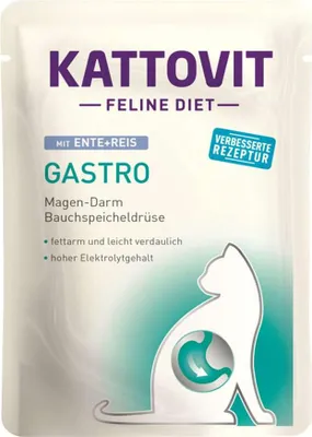 Produktbild von Kattovit - Feline Diet Pouchbeutel Gastro 24x85g | Ente & Reis