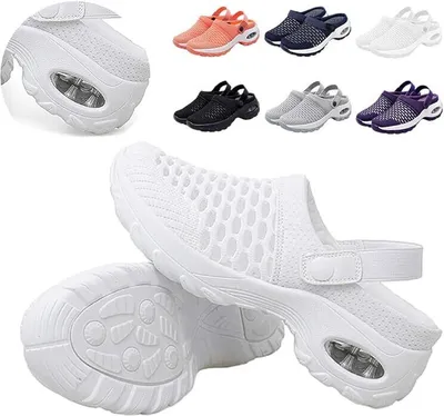 Produktbild von Sandaletten für Damen mit Luftkissenunterstützung zur Druckentlastung von Rücken und Knien, Orthopädische Clogs für Damen, Casual Sandalen für Damen