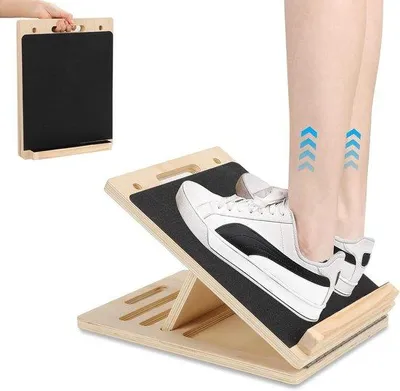 Immagine prodotto di Soglia in legno regolabile da 15° a 30° per esercizi di stretching, 300 kg