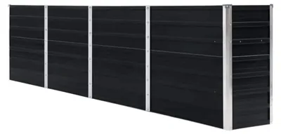 Produktbild von Hochbeet Pflanzbeet Frühbeet Pflanzkübel Blumenkübel Gemüsebeet 320x40x77cm Verzinkter Stahl Anthrazit