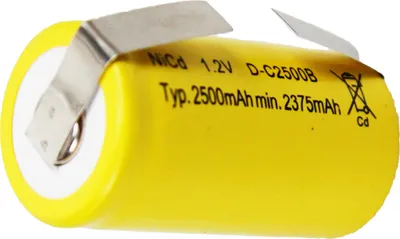 Produktbild von Mexcel Akku C 1,2V / 2500mAh NiCd  D-C2500B mit Lötfahne U