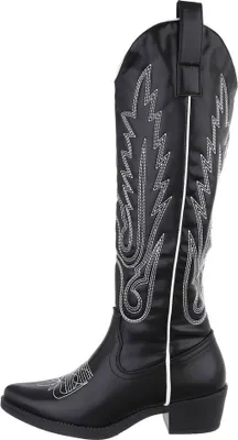 Produktbild von Ital-Design Damen Stiefel  Lederoptik Western- & Bikerstiefel 85758201 Schwarz Gr.  40