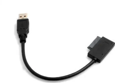 Produktbild von SYSTEM-S USB Typ A 3.0 (male) auf 7 + 6 13pin Slimline SATA Laptop CD/DVD ROM Optisches Laufwerk Kabel Adapter