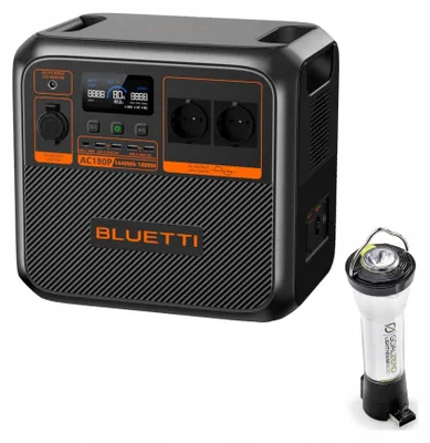 Produktbild von Bluetti AC180P Powerstation 1440Wh 1800W mit Goal Zero Lampe