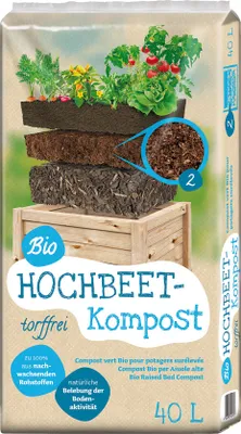 Produktbild von Floragard torffreier  Hochbeet Kompost Universal 40 L