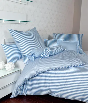 Produktbild von Janine modern classic Bettwäsche-Garnitur 155X220,80x80 hellblau