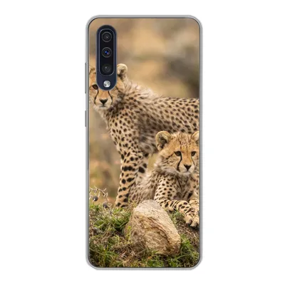 Produktbild von MuchoWow® Handyhülle Schutzhülle Hülle für Samsung Galaxy A30s Leopard - Jungtier - Natur Silikon Softcase Handy Hülle - Karteninhaber