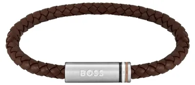 Produktbild von BOSS Jewelry armband für Herren Kollektion ARES SINGLE mit Braunem Leder und Ede