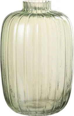 Produktbild von J-Line Vase Linien Glas Grün Large