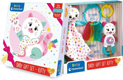 Produktbild von Clementoni Baby Geschenkset Plüsch - Kitty - sensorisches Spielzeug