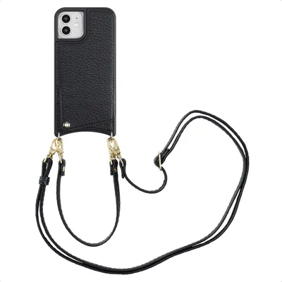 Immagine prodotto di Selencia Nova Custodia per cellulare con cordino e porta carte iPhone 12 (Pro) - Nero