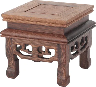 Produktbild von Holz-Ausstellungsständer, quadratisch, stabil, Retro-Stil, strapazierfähiges Holz, vielseitig einsetzbar, Holz-Podest für Pflanzen, Teekannen, Schmuck