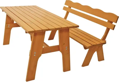 Produktbild von DEGAMO Gartenset Sitzgruppe Gartengarnitur FREITAL 2-teilig 150cm, Holz Kiefer massiv