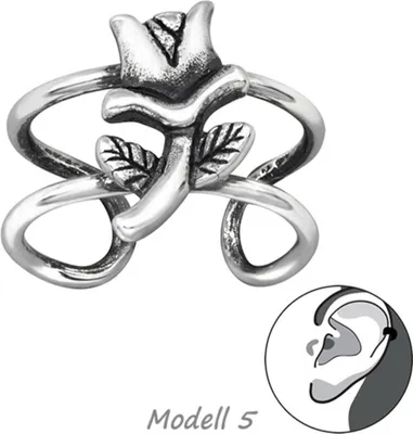 Produktbild von Ohrklemme Silber 925: Ear Cuff Fake Ohrring ohne Loch Modell 5