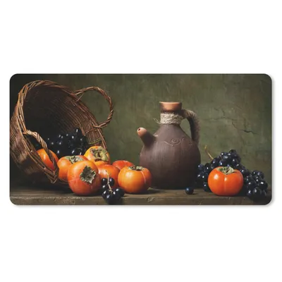Produktbild von MuchoWow® Mauspad Mousepad Rustikal - Obst - Korb - Stilleben 60x30 cm - Mousepads - Maus Mat - Pad - Mausunterlage - Nachhaltig