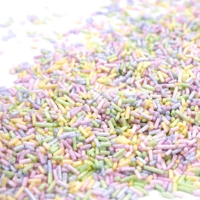 Produktbild von Streuselheld Jimmie`s Pastell 80g Streusel zum Dekorieren und Verzieren von Gebäck aller Art wie Torten Kuchen Keksen Zuckerstreusel