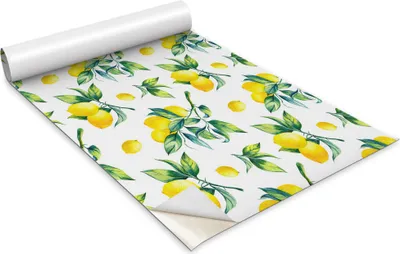 Obrázek produktu pro Samolepicí fólie na nábytek - dekorační fólie - stolní nábytek - lze stříhat na míru - Větve listů a citronů - 100 x 50 cm