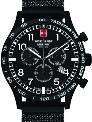 Image de Swiss Alpine Military Montre Homme Chrono 1746.9177SAM en acier inoxydable