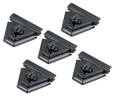 5er Set Eleganter Drehverschluss für Taschen und Geldbörsen 50 x 46 x 30 mm anthrazit