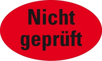 Produktbild von Dreifke® Aufkleber I Organisationsetikett N., oval, rot, Haftpapier, a...