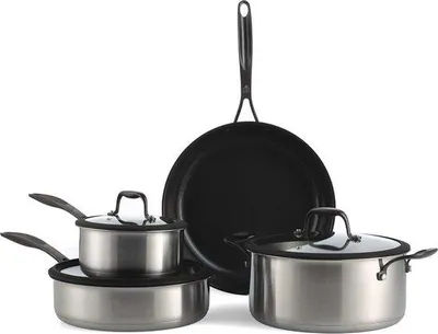 Produktbild von Keramische Antihaft Pfanne Set, Edelstahl, Induktionsfest, Spülmaschinenfest
