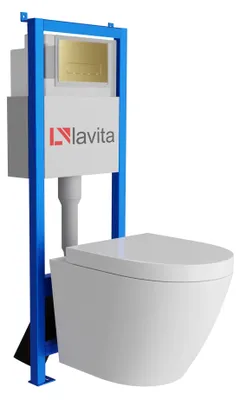 Produktbild von LAVITA WC-Set SOGO LAV 101 LAV 200.3.5 spülrandlos Gold