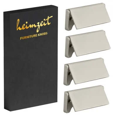 Produktbild von 4x Möbelgriffe Silber Schrankgriffe Metall Möbelknopf Schubladengriff Türgriff