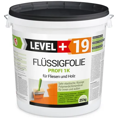 Zdjęcie produktu dla Folia w płynie zewnętrzna na drewno na płytki Level+ FLÜSSIGFOLIE PROFI 1K L+19 25 kg