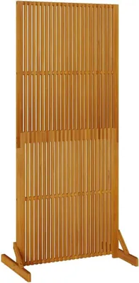 Imagen del producto de Divisorio de madera, 180,5 cm, pantalla de privacidad, paravientos de acacia, de pie