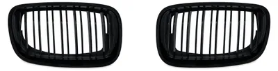 Kühlergrill DOPPELRIPPE Schwarz Glanz für BMW X5 E70 2007-2013 – Produktansicht