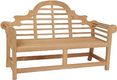 A wooden park bench on a white background.