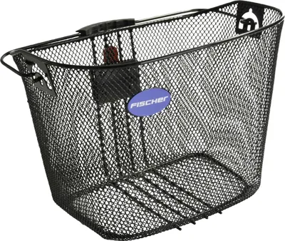 Imagen del producto de FISCHER 61076: Cesta para manillar de bicicleta FISCHER, con sistema de montaje rápido, color negro