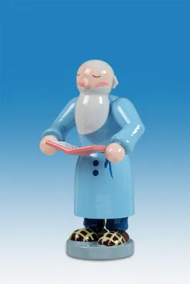 Produktbild von Holzfigur Petrus mit Buch Höhe 6cm NEU