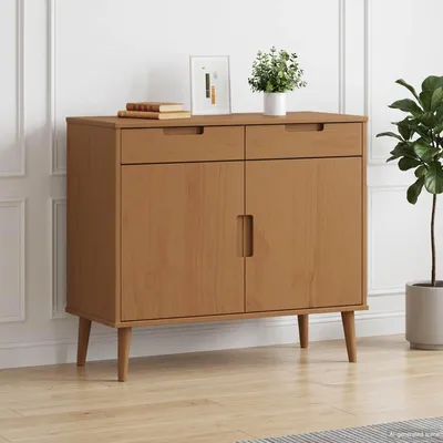 Obrázek produktu pro vidaXL Komoda MOLDE, karamelová barva, 90 x 40 x 80 cm