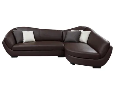 Produktbild von Ecksofa Leder 5-Sitzer - Büffelleder - Ecke Rechts - Braun - CAIPI von PASCAL MORABITO