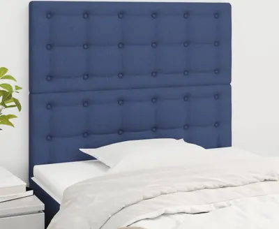Produktbild von The Living Store Kopfteile 2 Stk. Blau 100x5x78/88 cm Stoff