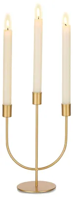 Productafbeelding van Kandelaar kandelaars kaarsenhouder - Taps toelopend - 9,8 cm - Goud, wit of mat zwart
