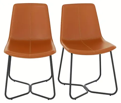 Produktbild von Esszimmerstühle, Set aus 2 – Stühle – Schalenstühle – Küchenstühle – Bistrostühle – Bezug aus Kunstleder