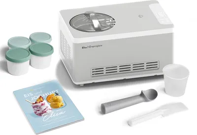 Produktbild von SPRINGLANE Eismaschine & Joghurtbereiter Elisa 2,0 L mit selbstkühlendem Kompressor 220 W inkl. Aufbewahrungsbehälter 4er-Set, Eiscrememaschine mit Kühl- und Heizfunktion inkl. Rezeptheft