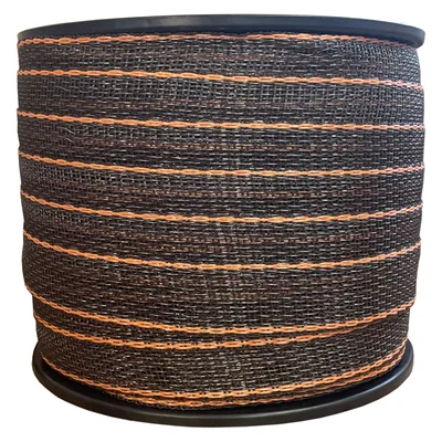 Produktbild von Weidezaunband Premium - braun/orange - 200 m, 42 mm, 6+15 Niro - Kombiband