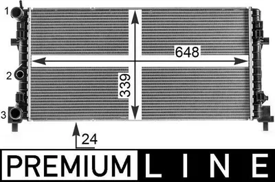 Produktbild von MAHLE CR 2082 000P Kühler Wasserkühler Motorkühler für VW Polo Schrägheck (6R1, 6C1) für SKODA Fabia II Schrägheck (542) Fabia II Combi (545) für SEAT
