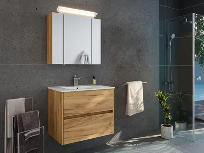 Produktbild von Badmöbelset 2-teilig "Limes 70" Eiche Gold