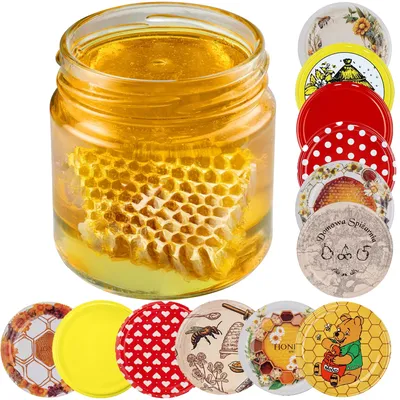 Produktbild von Kadax Glas 200ml Honig Vorrat 10 Stück mit Deckel
