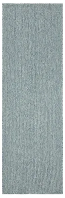Produktbild von benuta Basic In- & Outdoor Teppich Wohnzimmer Iowa - Blau 80x300 cm - Boho Jute-Look wetterfest für Balkon, Terrasse - Schlafzimmer, Küchenteppich & Wohnzimmerteppich - Strapazierfähig & Robust
